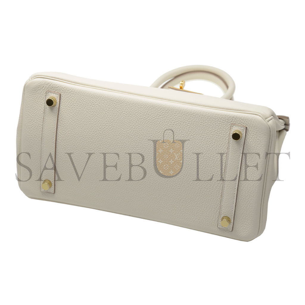 H**mes master birkin 40 togo leather milkshake white gold buckle h028352ck7v (40*30*21cm)